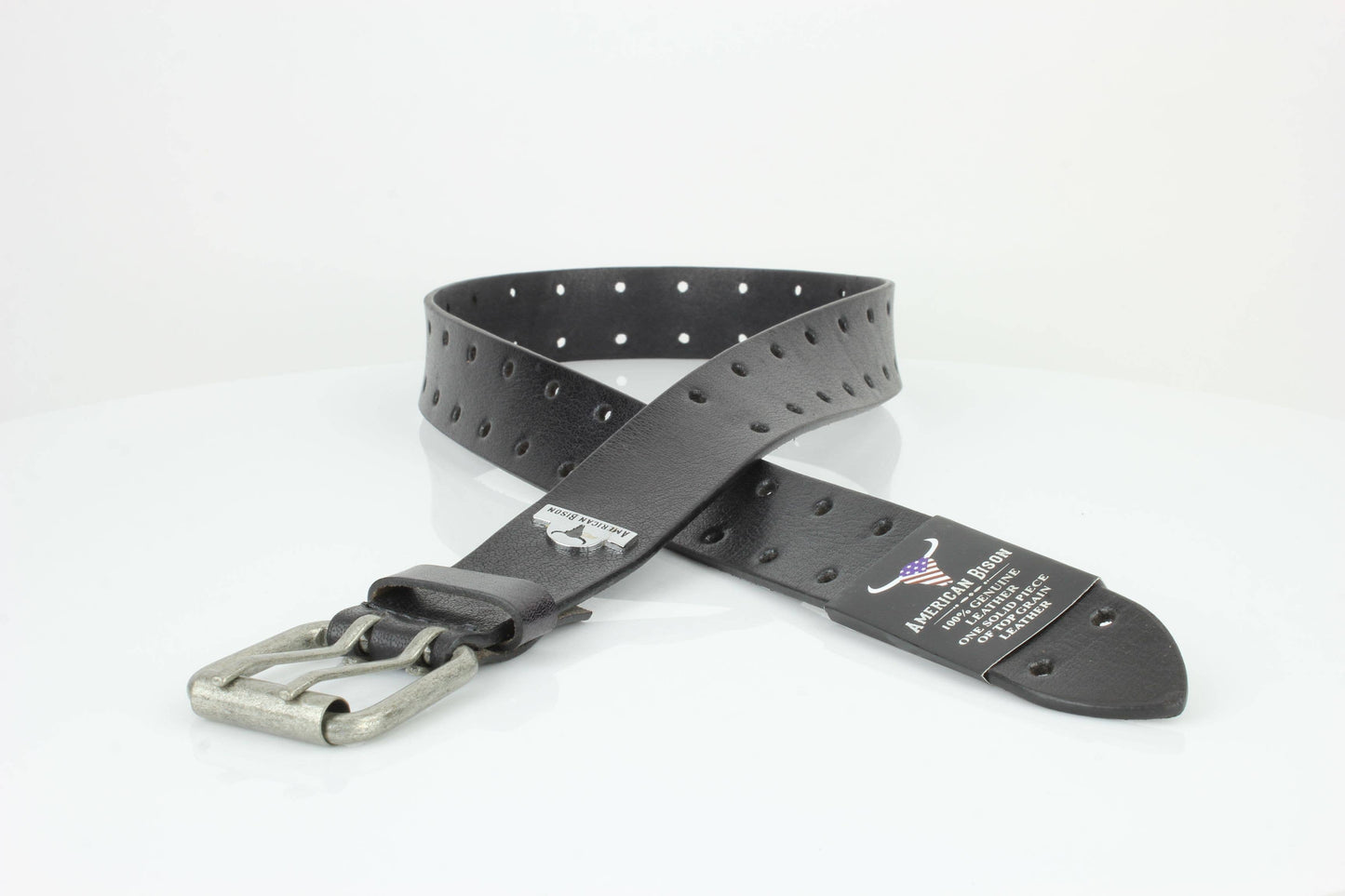 Double Prong Full Grain Leather Belt ABB 008