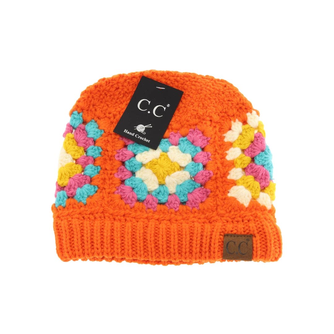 Multi Color Crochet Beanie HAT7393