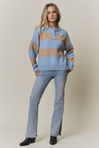 Adora COZY CHIC STRIPED SWEATER