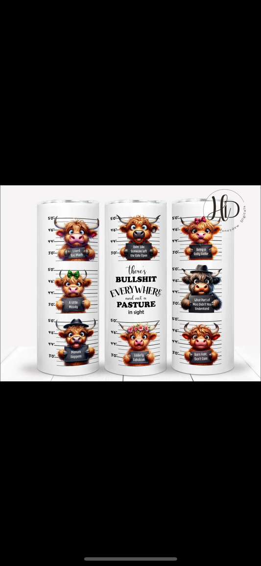Funny highland cow tumbler