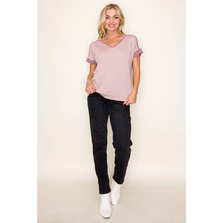 STACCATO V NECK TERRY TOP