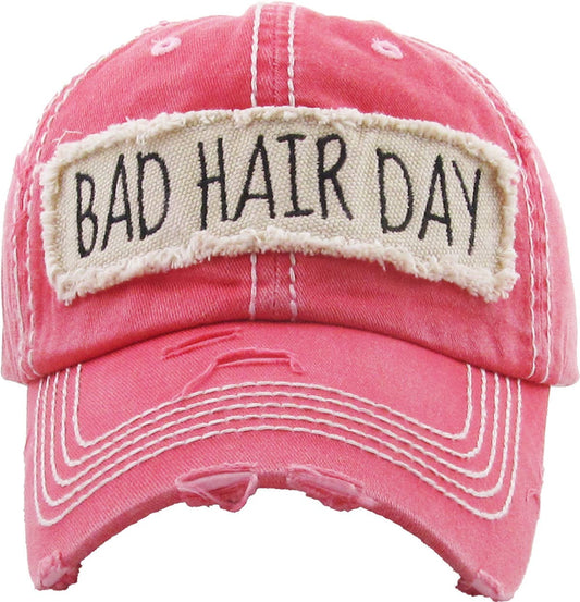 Bad Hair Day Washed Vintage Ball Cap