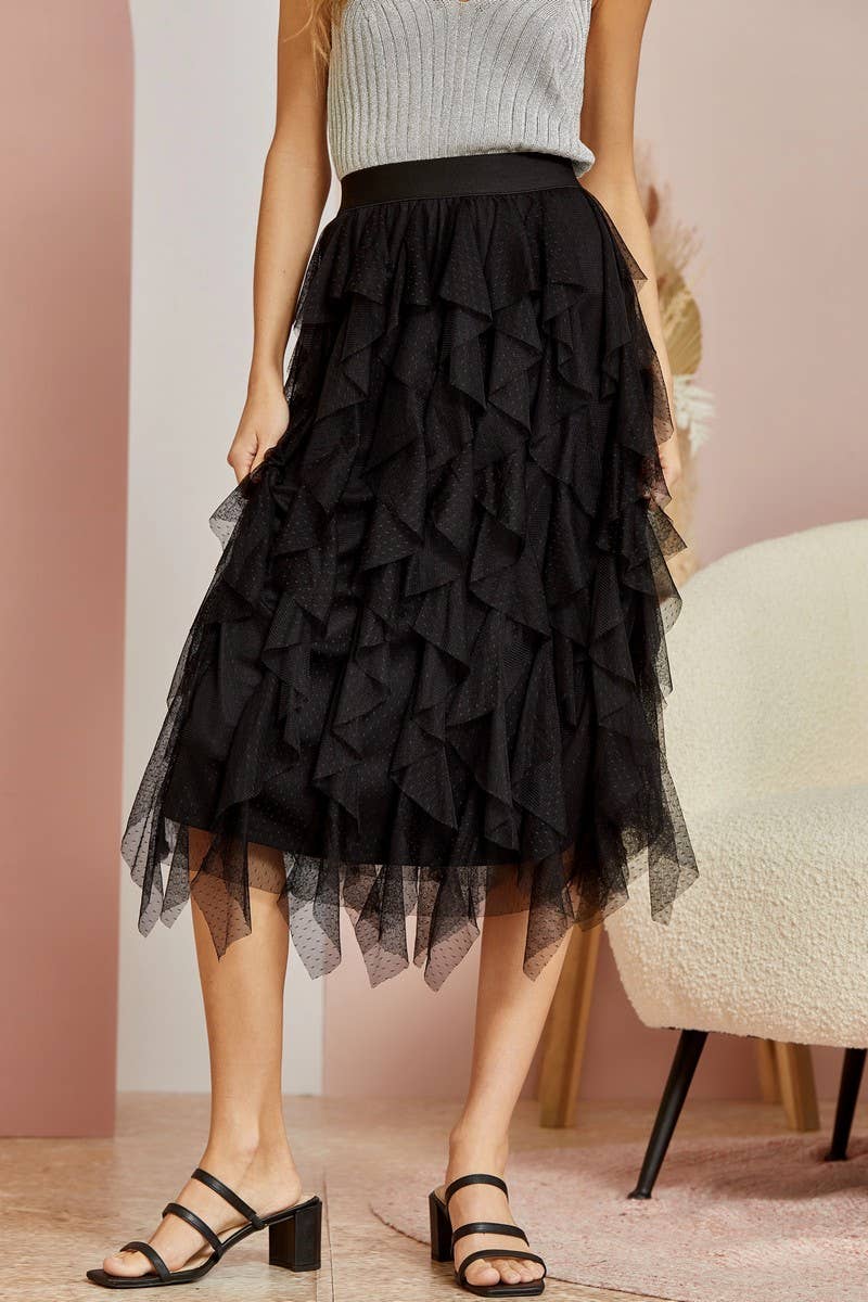 Textured Tulle Skirt