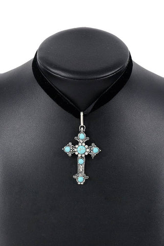 Turquoise Cross Earrings