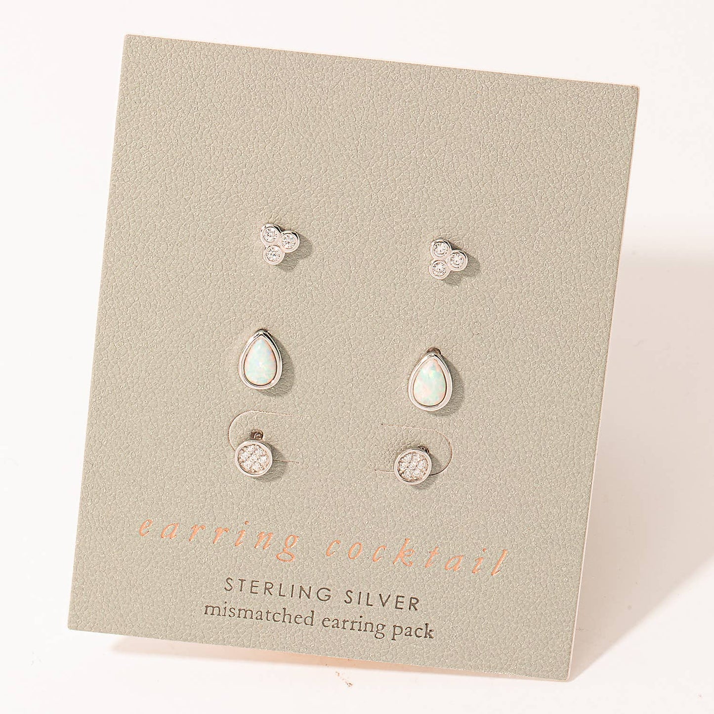 Small Sterling Silver Stud Earring Set