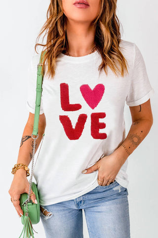 Heart LOVE Graphic Valentines T Shirt