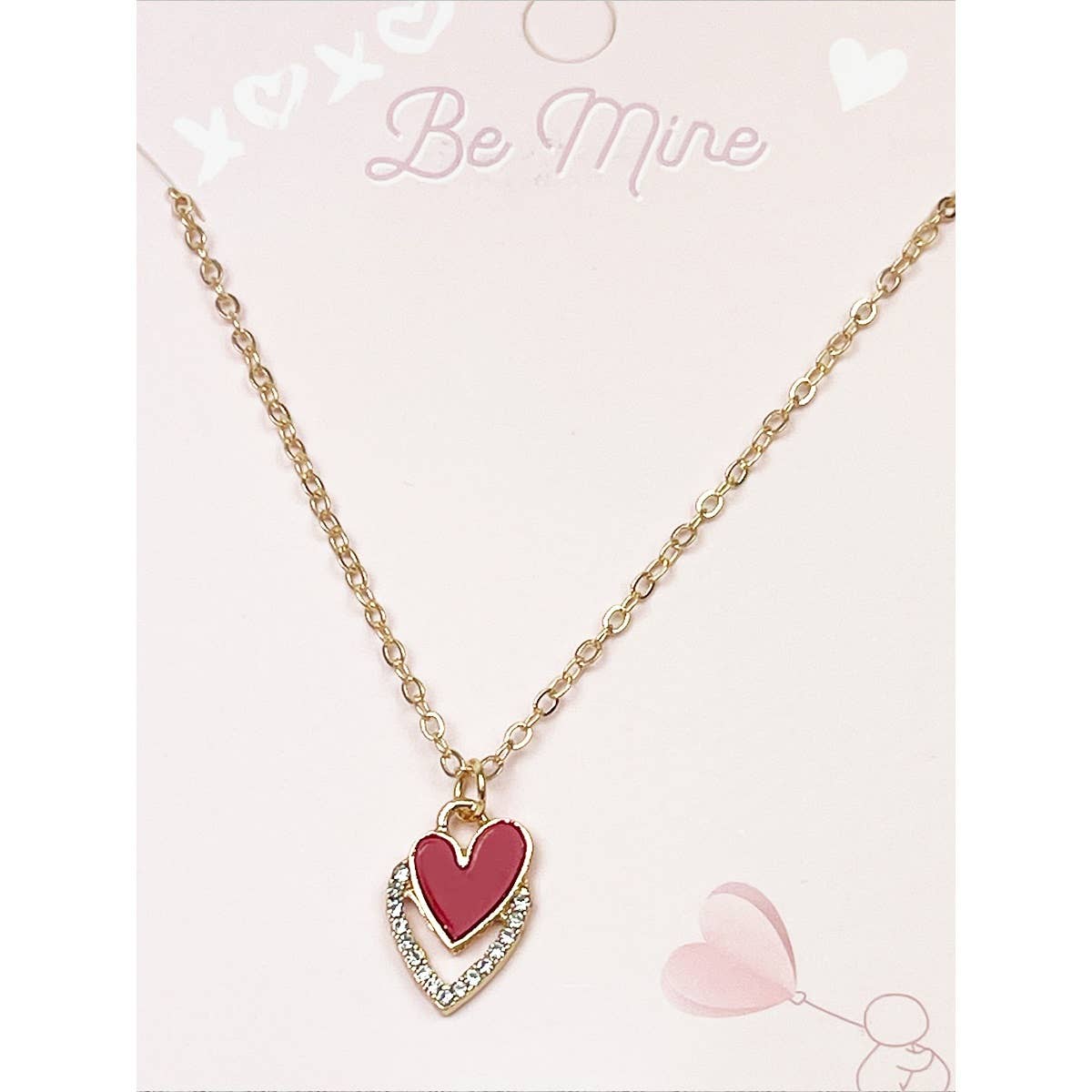 Soft Tone Heart Pendant Necklace