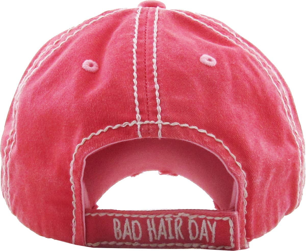 Bad Hair Day Washed Vintage Ball Cap