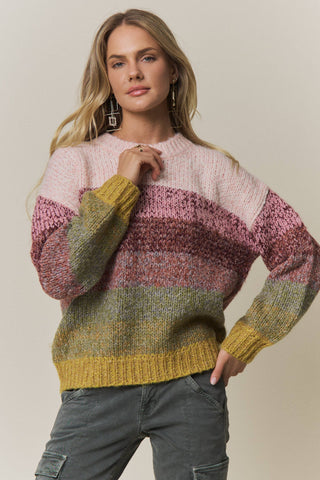 Adora COLORBLOCK KNIT PULLOVER SWEATER -
