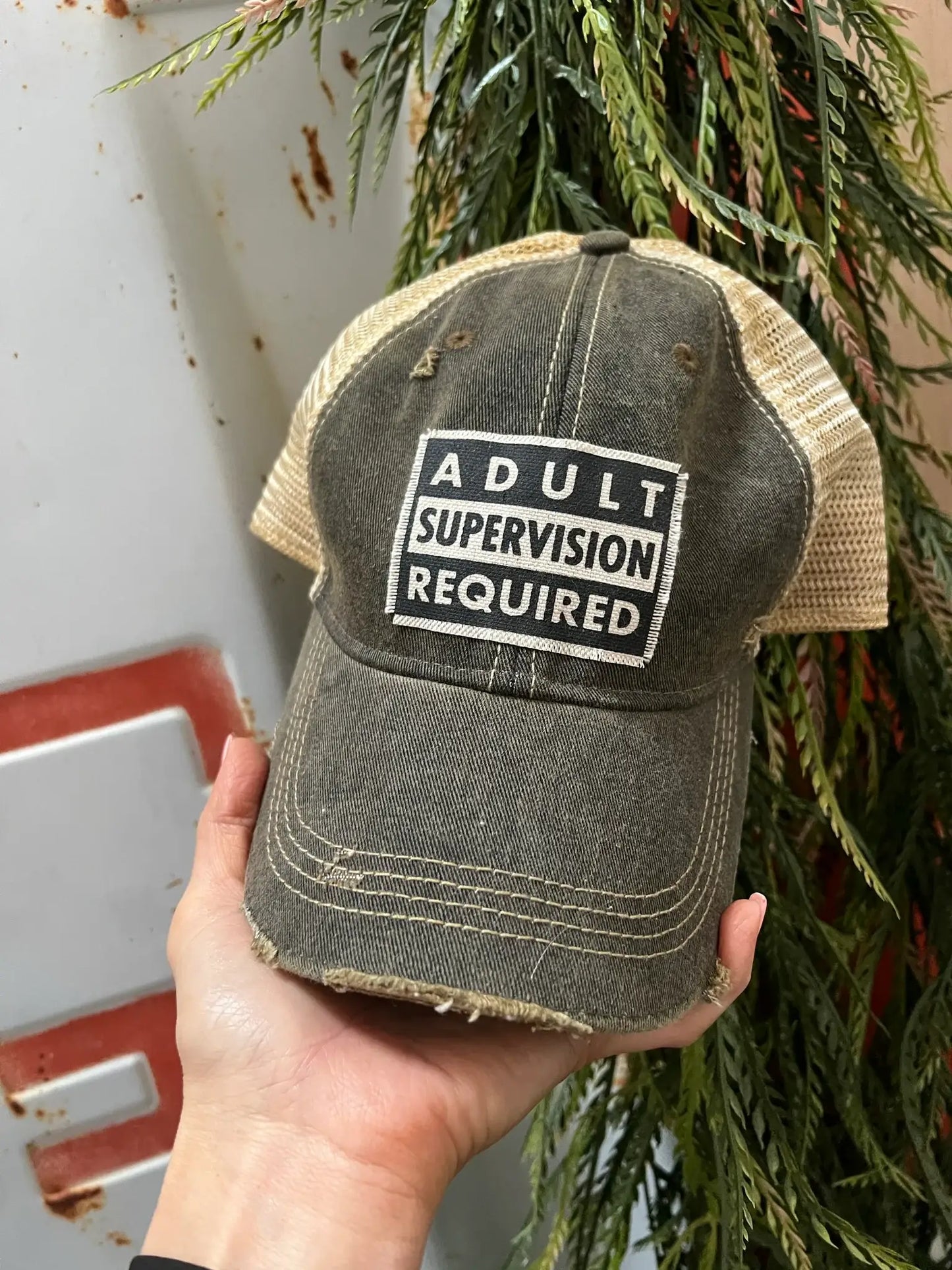 Adult Supervision Required Trucker Hat Baseball Cap
