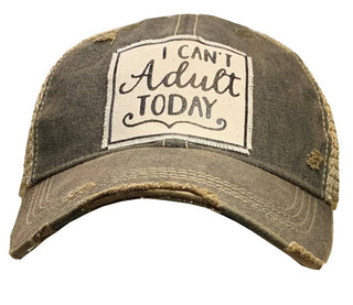 I Can't Adult Today Distressed Trucker Cap