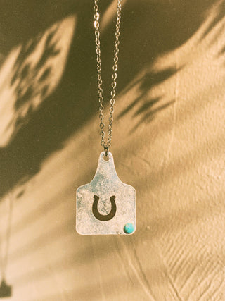 Cattle Tag Necklace - Horseshoe