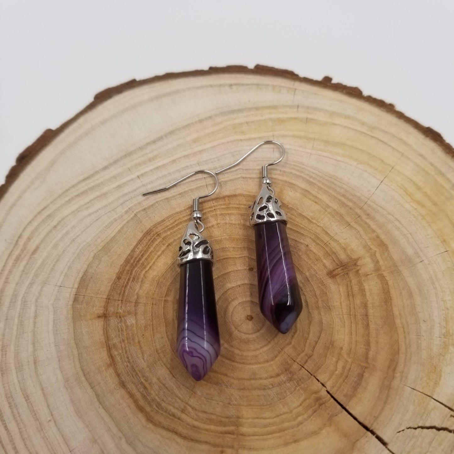 Handmade  Natural Healing Stone Earrings