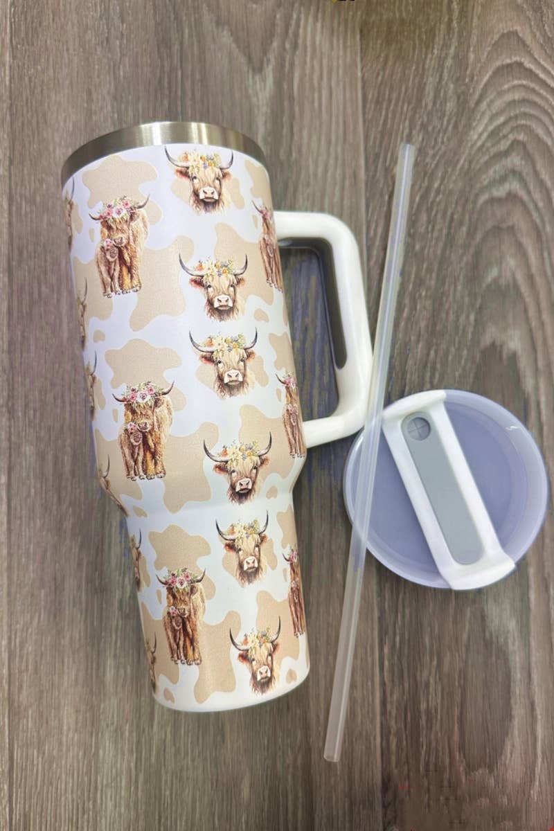 HIGHLAND COW STAINLESS STEEL TUMBLERS CUP 40oz