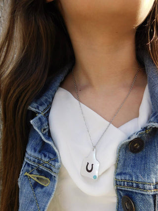Cattle Tag Necklace - Horseshoe