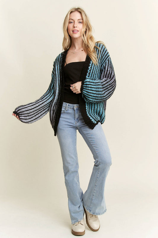 Adora MULTI COLOR OMBRE SWEATER CARDIGAN