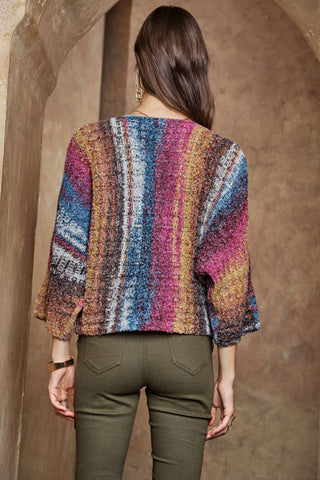 CLEARANCE - MULTI COLOR SWEATER TOP