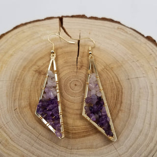 Boho-chic Amethyst Earrings