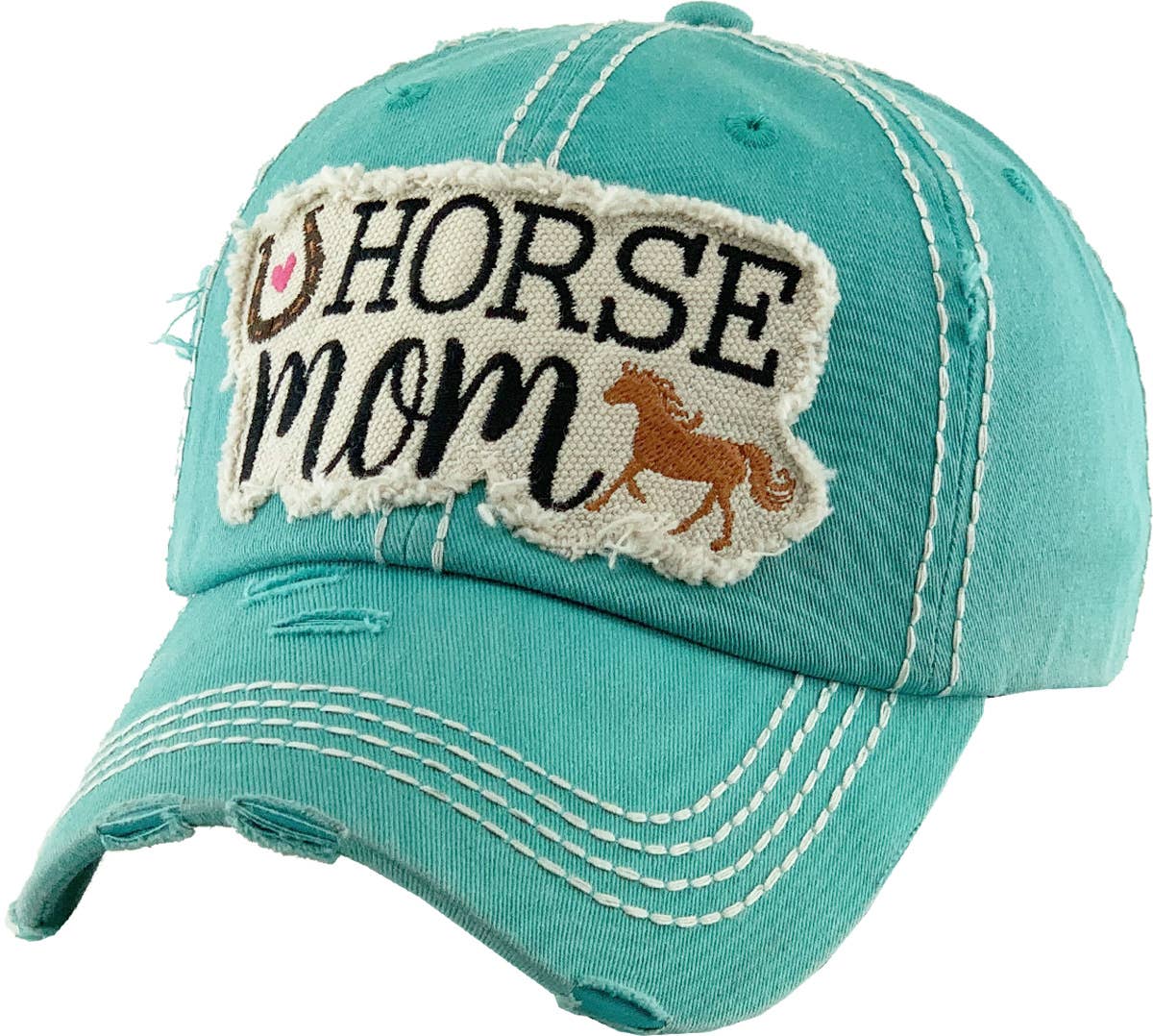 HORSE MOM Washed Vintage Ballcap