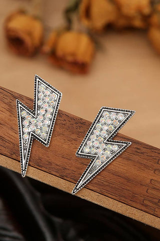 Rhinestone Lightening Earrings