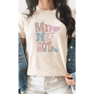 SOUTH DAKOTA Adorned, Bubble Letter, State Shape Graphic Tees