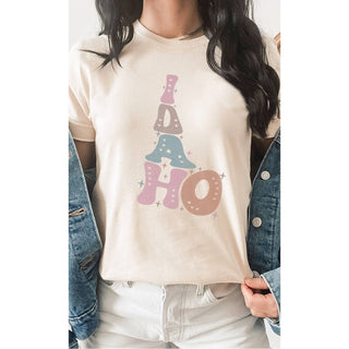 SOUTH DAKOTA Adorned, Bubble Letter, State Shape Graphic Tees