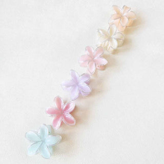 Glitter Outlined Plumeria Flower Hair Claw