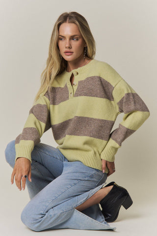 Adora COZY CHIC STRIPED SWEATER