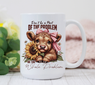 Highland Cow Silly Problem 15oz Coffee Mug