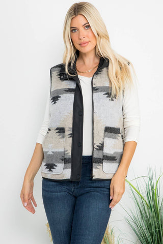 Aztec Print Vest
