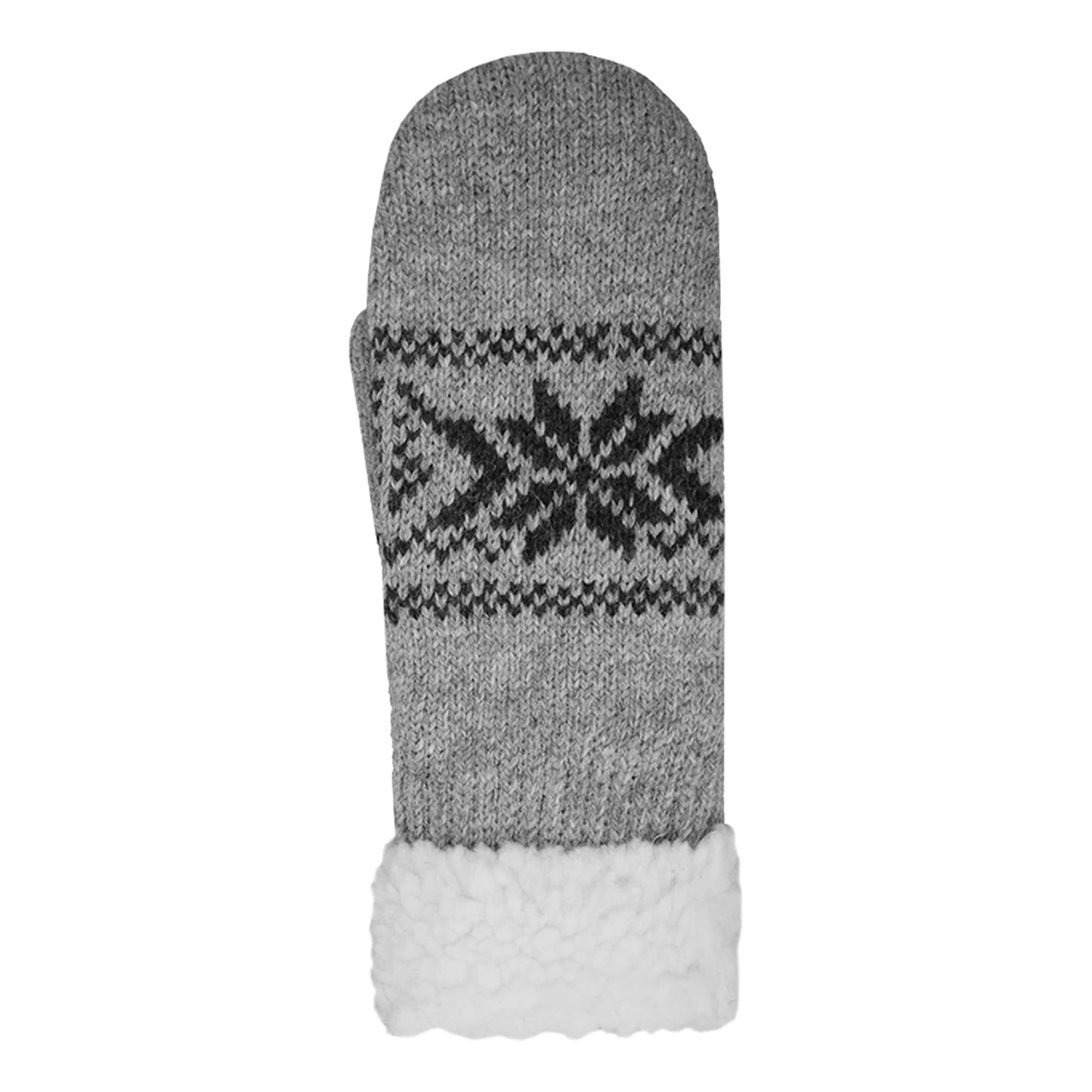 Ragg Wool Snowflake Mittens - 86120