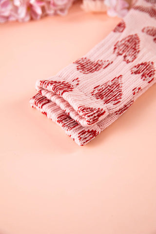 Vintage Heart Pattern Combed Cotton Socks