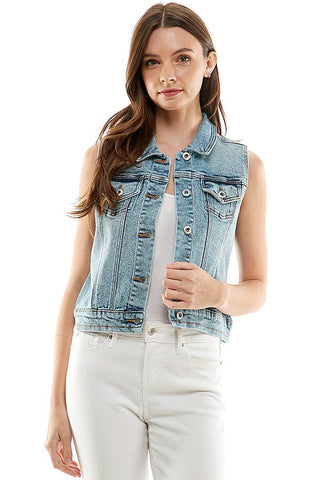 Women's Spandex Denim Vest