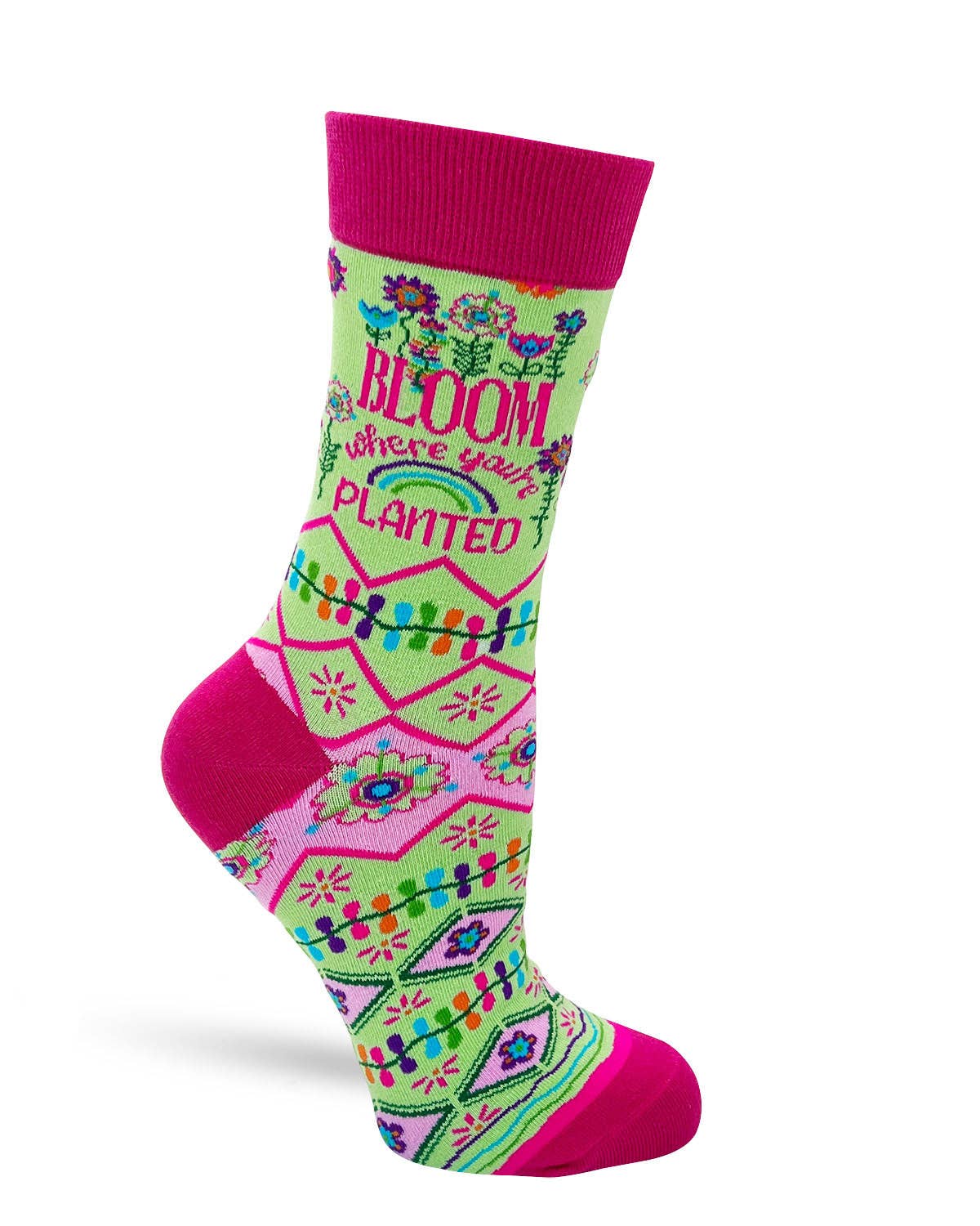 Bloom Where You're Planted Women's Crew Socks