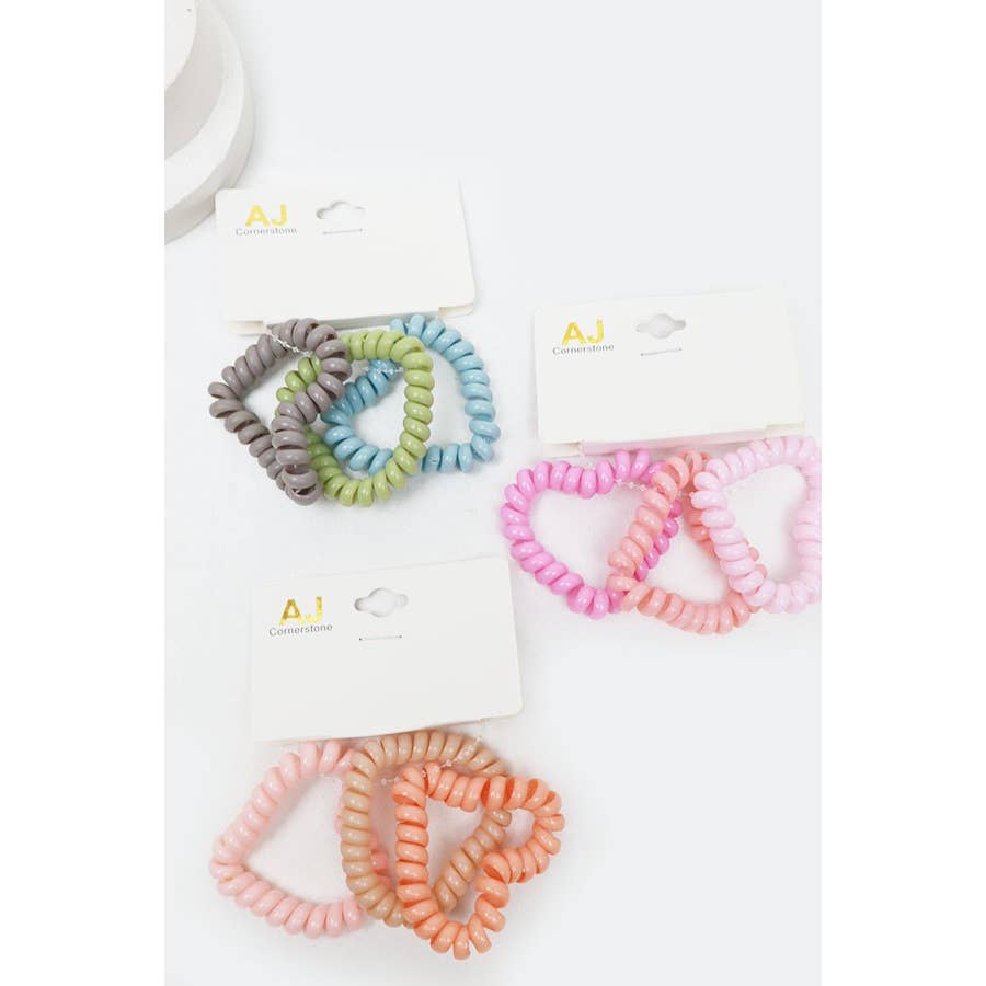 Heart Shape Spiral Hair Ties