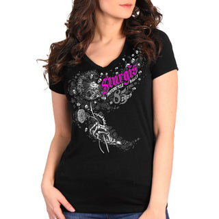 **CLEARANCE**2025 Sturgis Motorcycle Rally Dandelion Black Ladies Tee