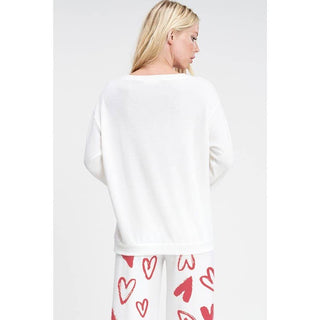 CLEARANCE Heart all over soft brushed loungewear set