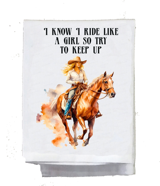 Cowgirl, Dish Towel, Cowgirls on Horses