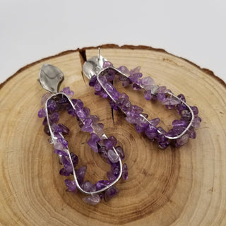 Handmade Natural Amethyst Earrings