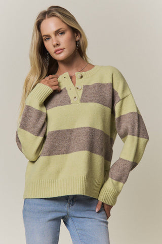 Adora COZY CHIC STRIPED SWEATER