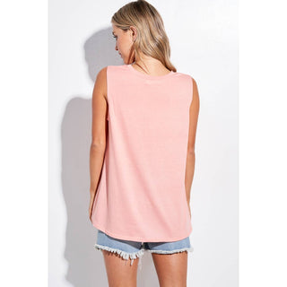 Desert Western print muscle tank top