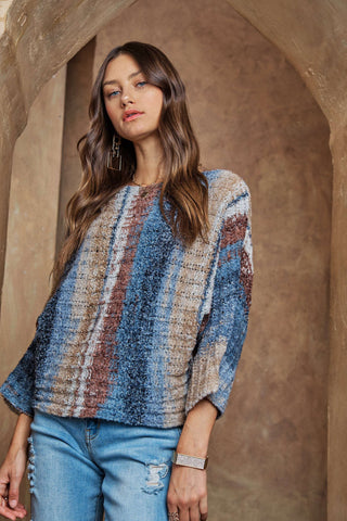CLEARANCE - MULTI COLOR SWEATER TOP