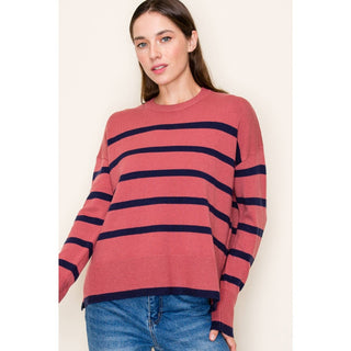 CLEARANCE Staccato STRIPED CREW NECK LONG SLEEVE SWEATER