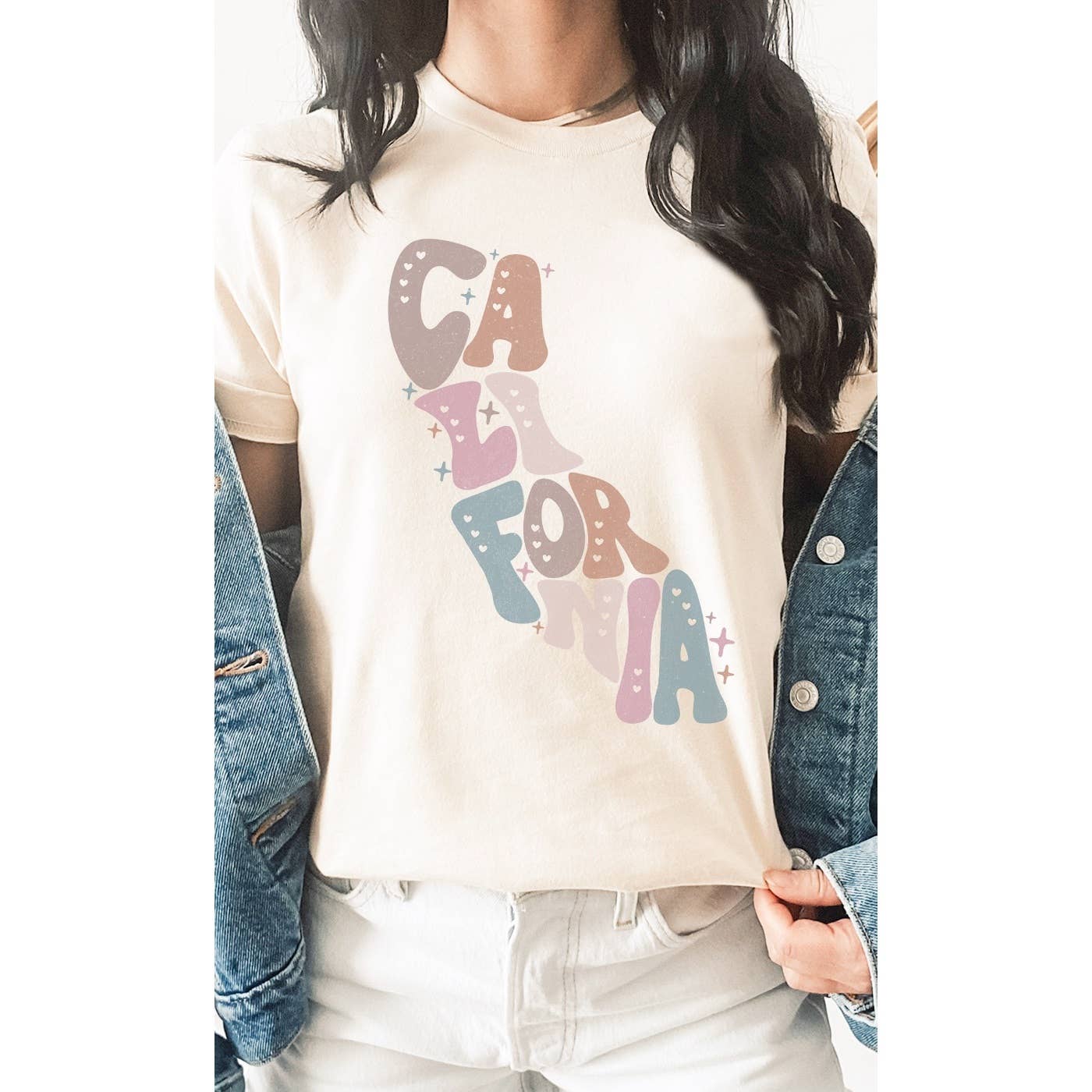 SOUTH DAKOTA Adorned, Bubble Letter, State Shape Graphic Tees