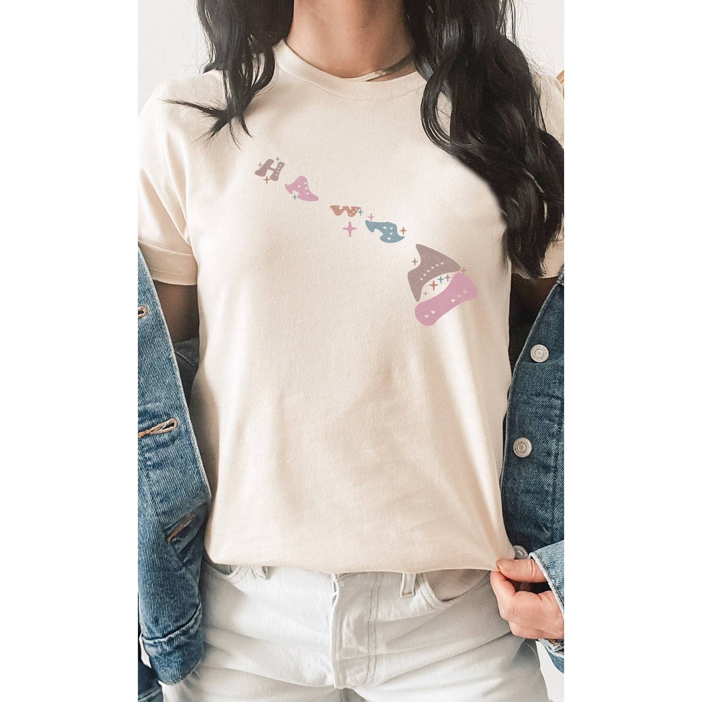 SOUTH DAKOTA Adorned, Bubble Letter, State Shape Graphic Tees