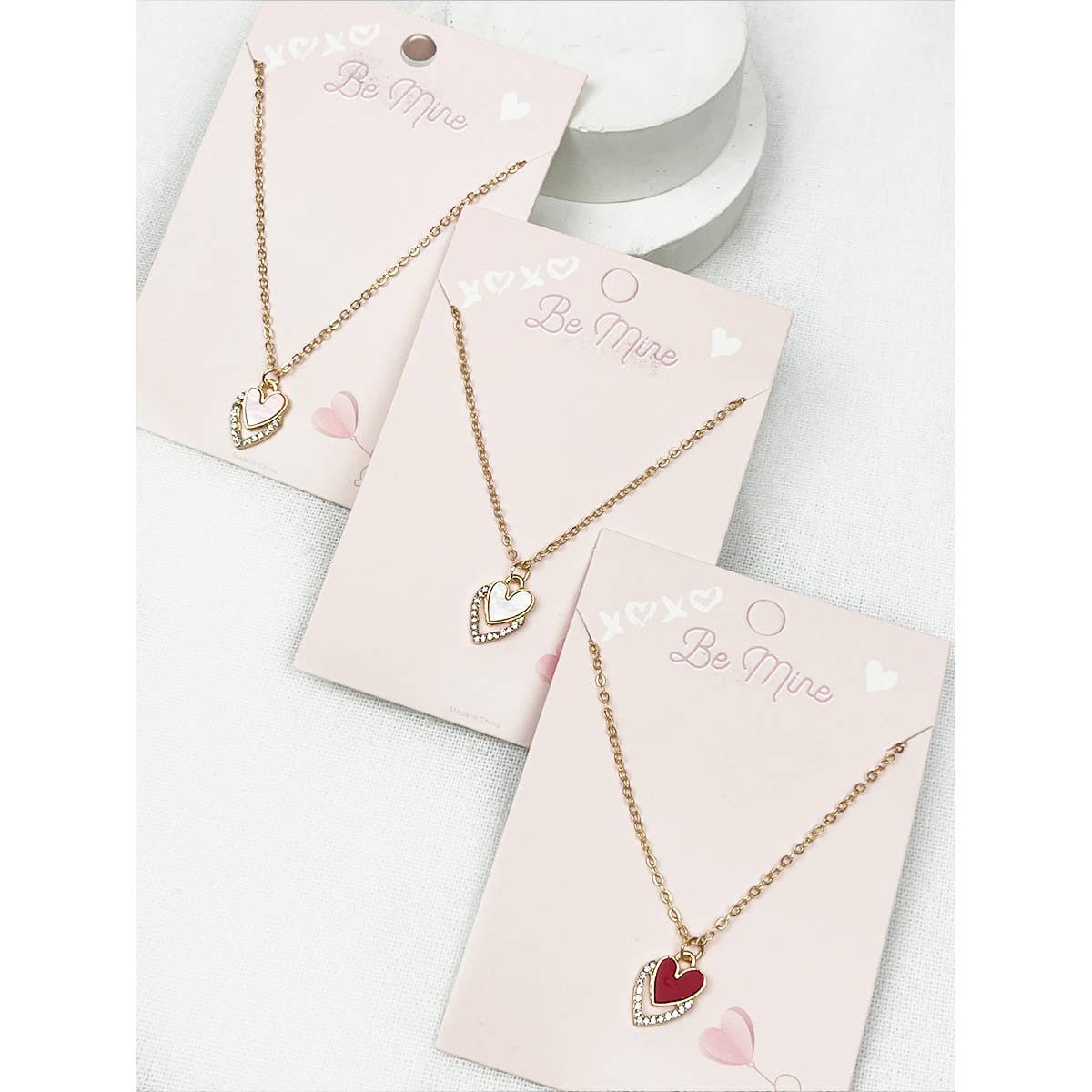 Soft Tone Heart Pendant Necklace