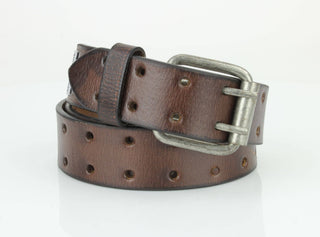 Double Prong Full Grain Leather Belt ABB 008