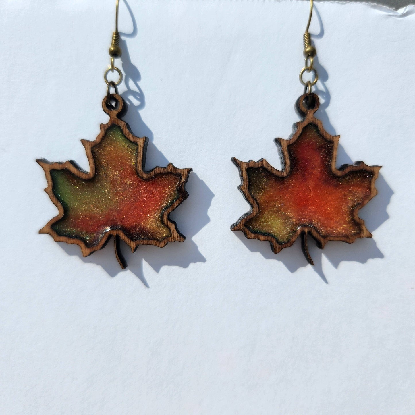 Maple leaf earrings