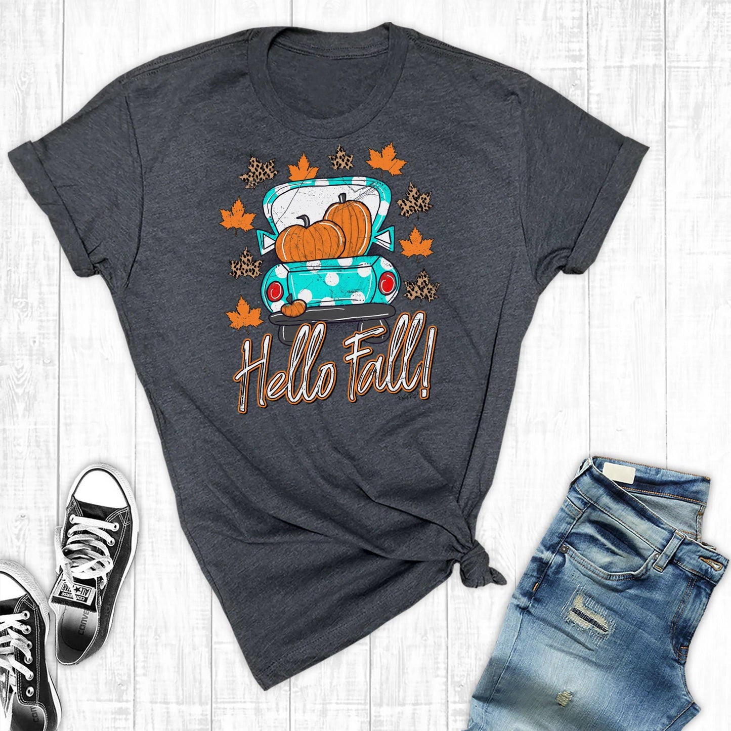 Hello Fall Unisex Graphic Tee - Printed in Texas