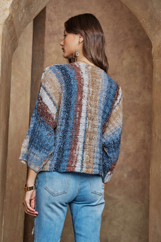 CLEARANCE - MULTI COLOR SWEATER TOP